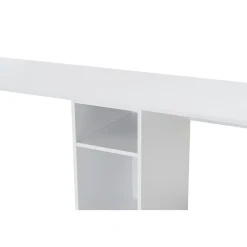 Bureau double blanc avec rangement central intégré MARFA