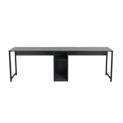 Bureau double noir - rangement central intégré MARFA