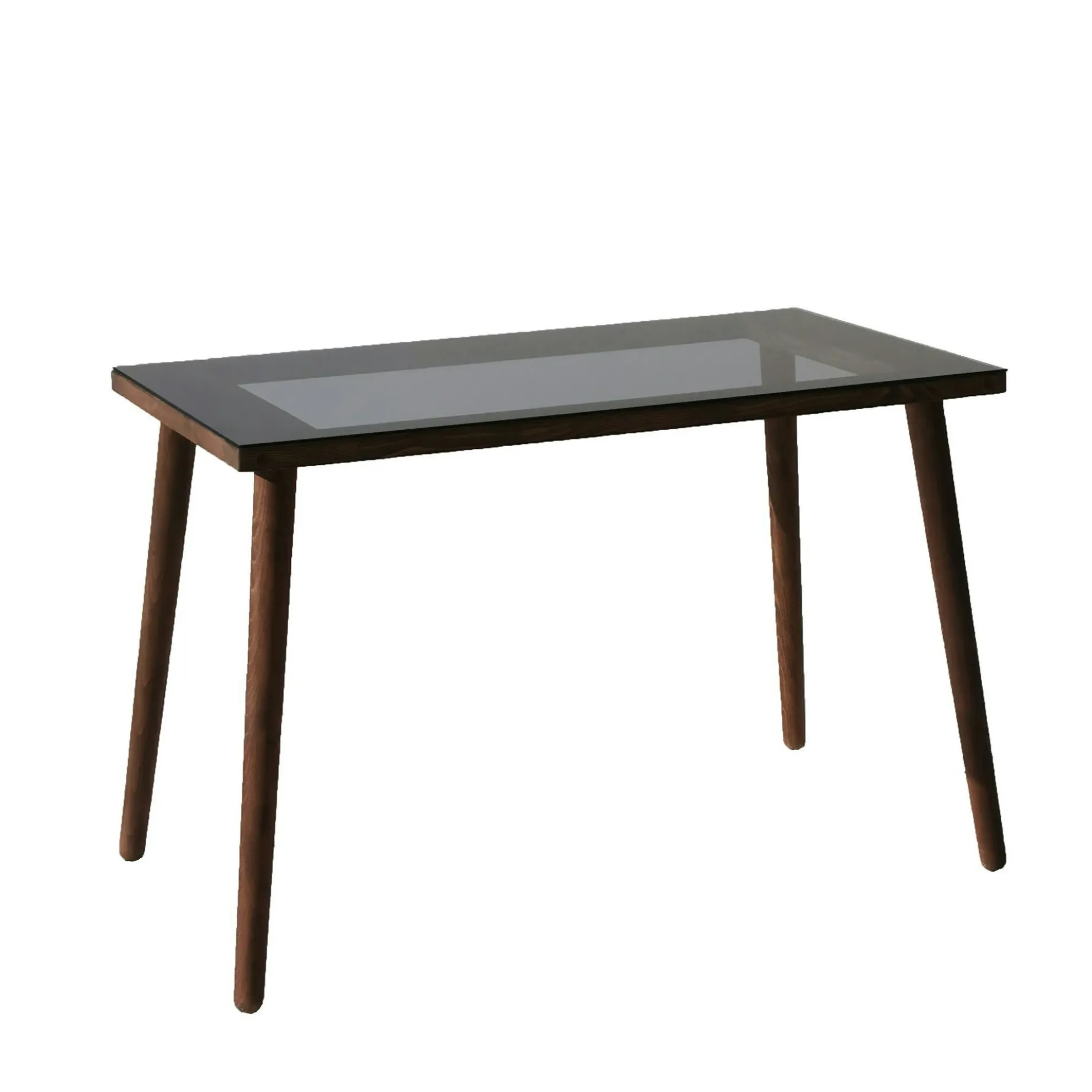Bureau en bois foncé et verre noir - style moderne ANZIO