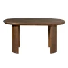 Bureau en bois foncé à pieds courbes 150 cm ALMA