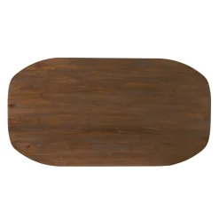 Bureau en bois foncé à pieds courbes 150 cm ALMA