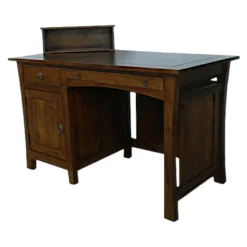 Bureau multimédia Hévéa 1 porte, 1 tiroir, 1 tablette coulissante, 1 niche supérieure 125x65x75cm MAORI
