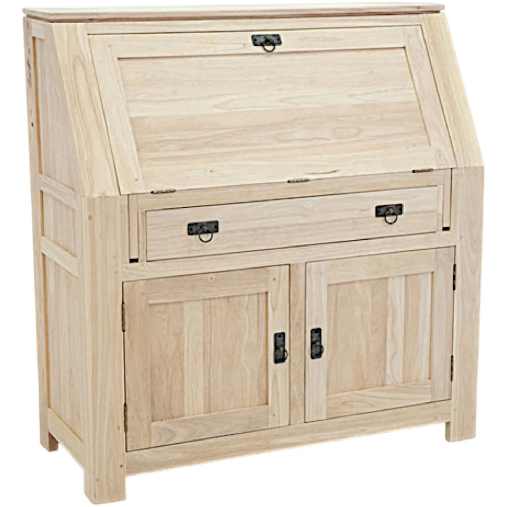 Bureau refermable Hévéa 3 portes, 1 tiroir 106x46x113cm HELENA