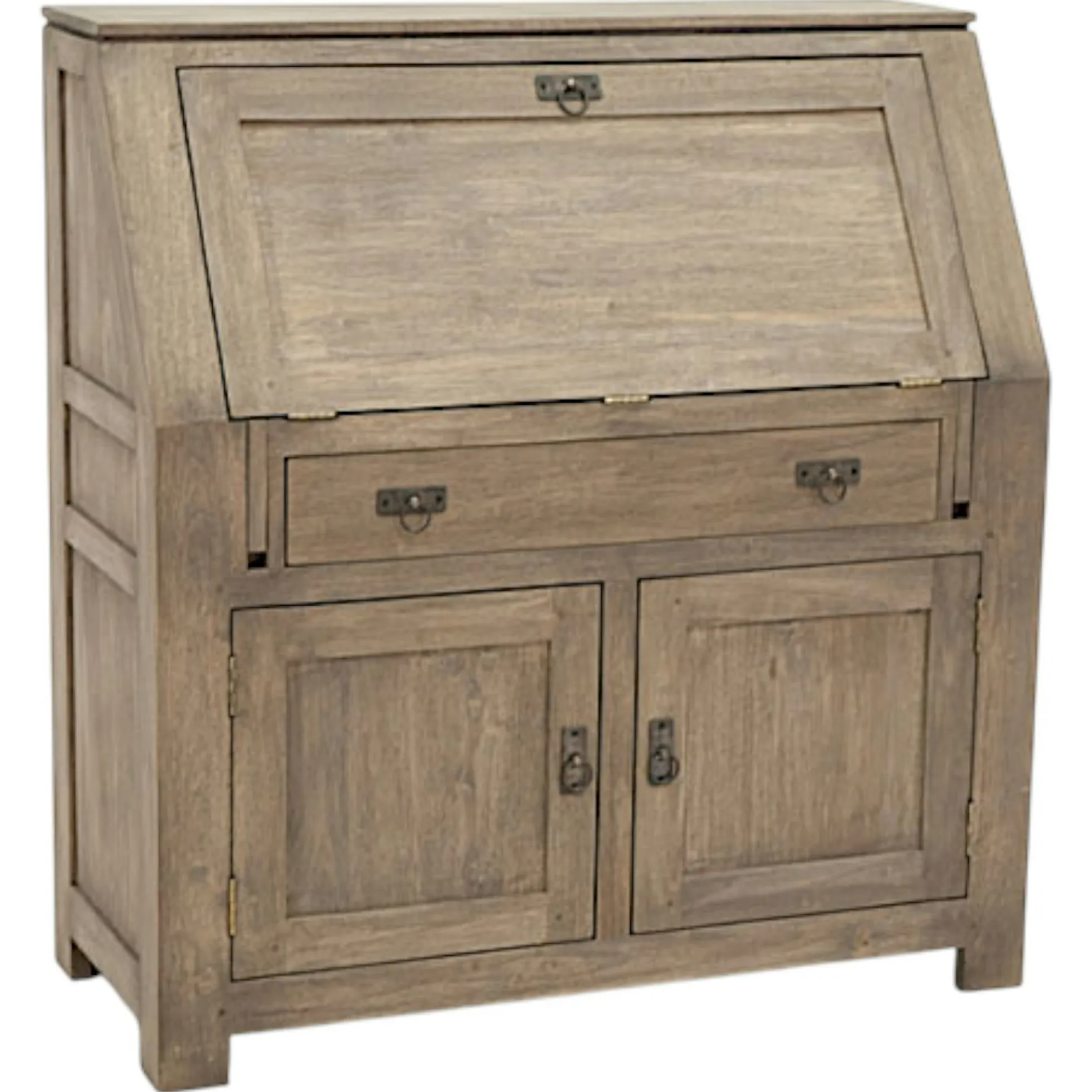 Bureau refermable Hévéa 3 portes, 1 tiroir 106x46x113cm HELENA