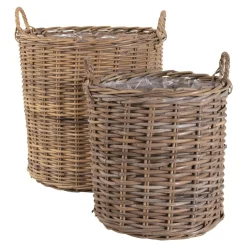 Cache-pot haut en rotin (lot de 2)