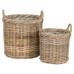 Cache-pot haut pour plantes ou graminées (lot de 2)