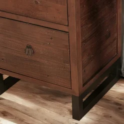 Caisson de bureau en bois brun recyclé 2 tiroirs SAMOA
