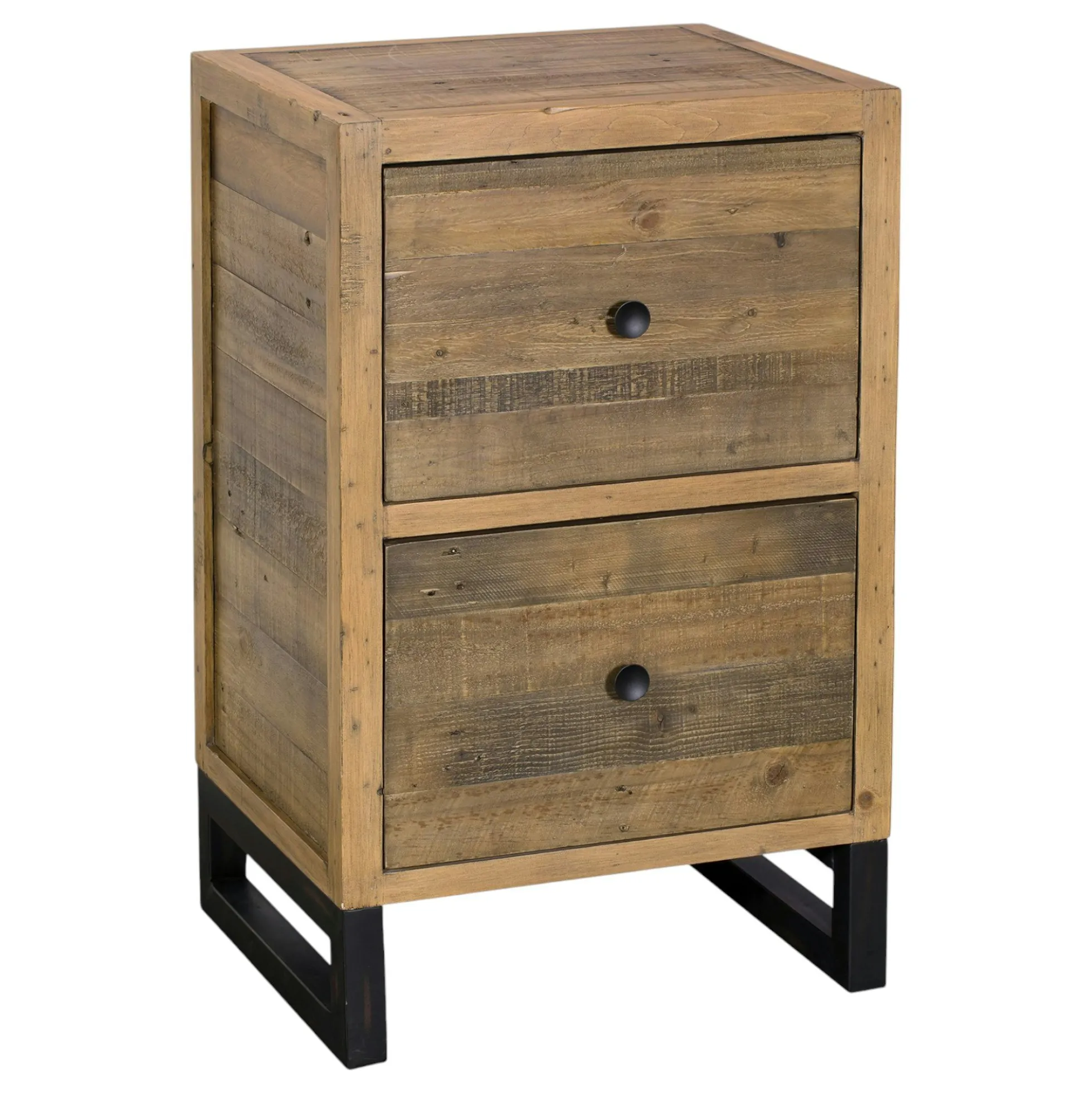Caisson de bureau en bois recyclé 2 tiroirs BRISBANE