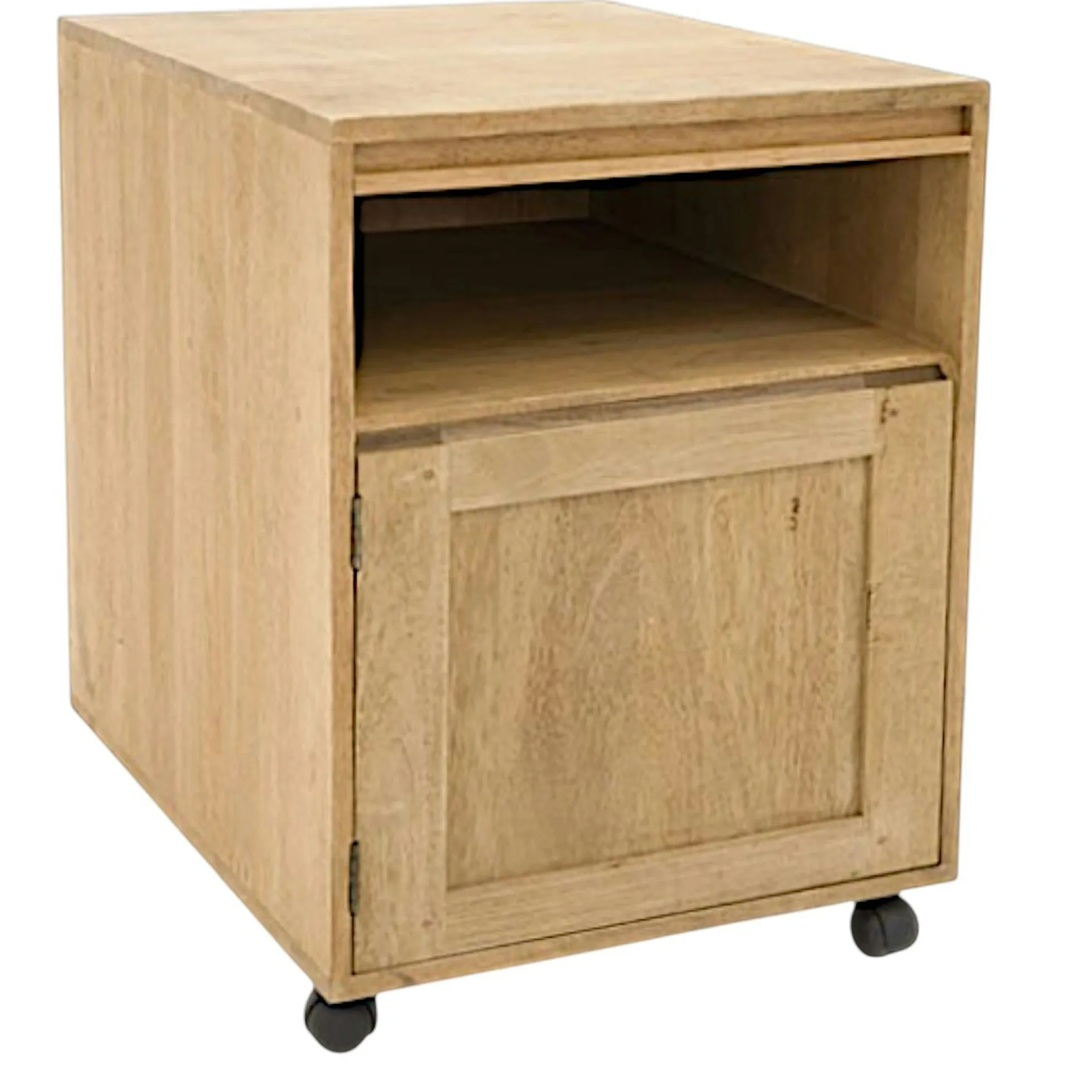 Caisson de bureau à roulettes hévéa 1 porte 60cm OLGA