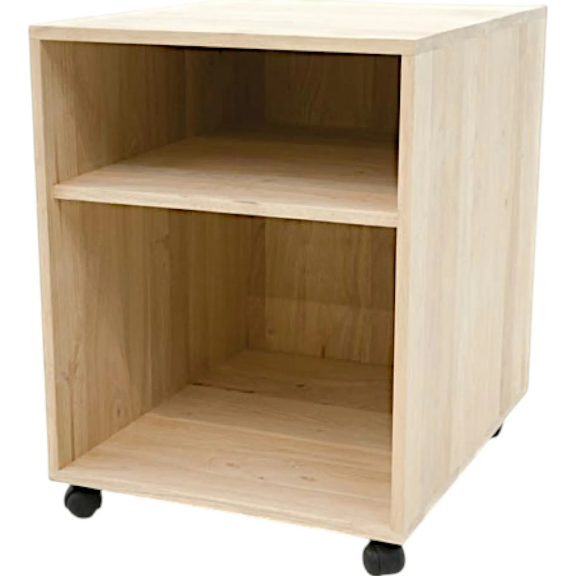 Caisson de bureau à roulettes hévéa 1 porte 60cm OLGA