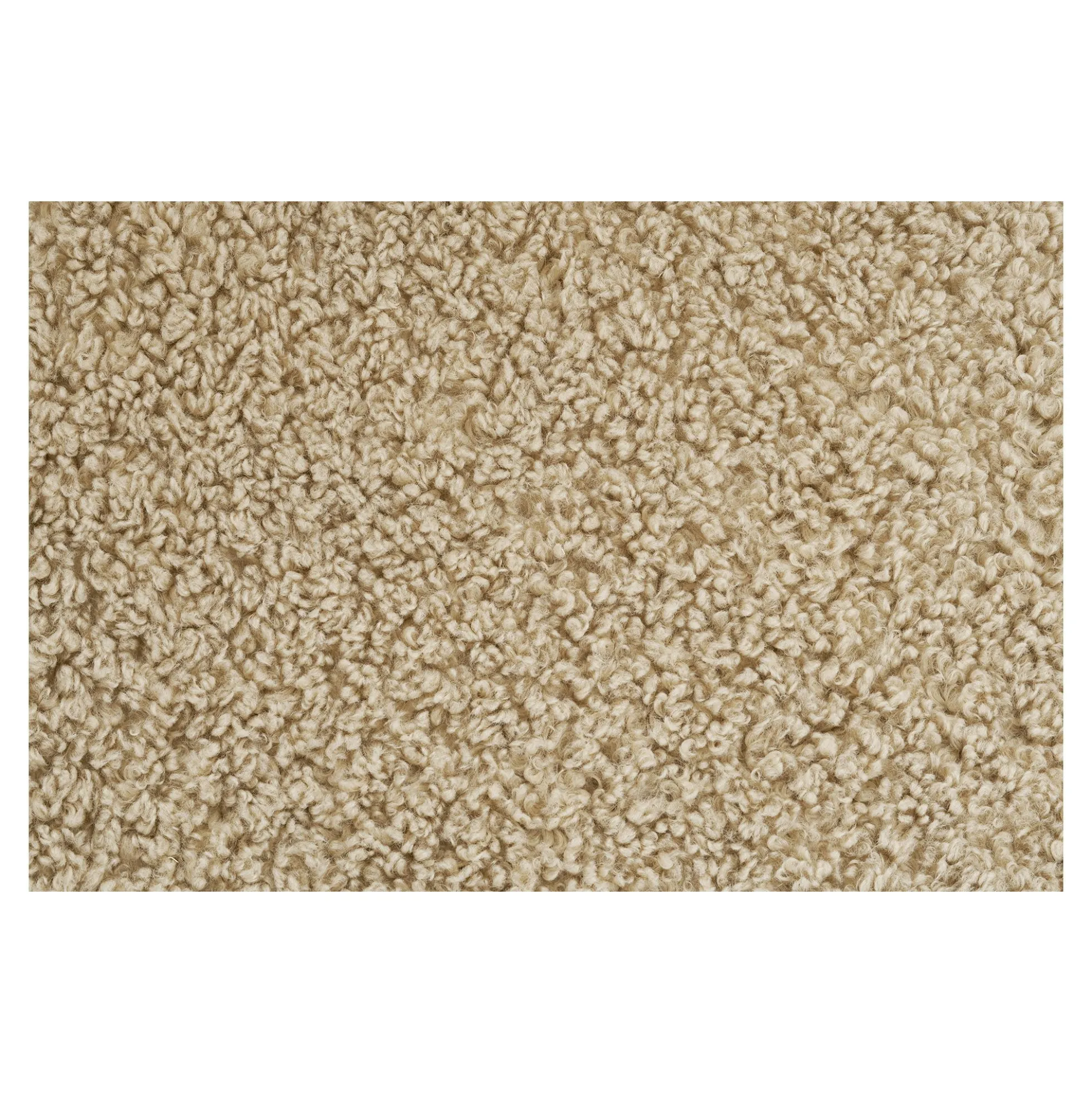 Canapé bouclette beige 3 places 4 coussins assortis NAMSOS