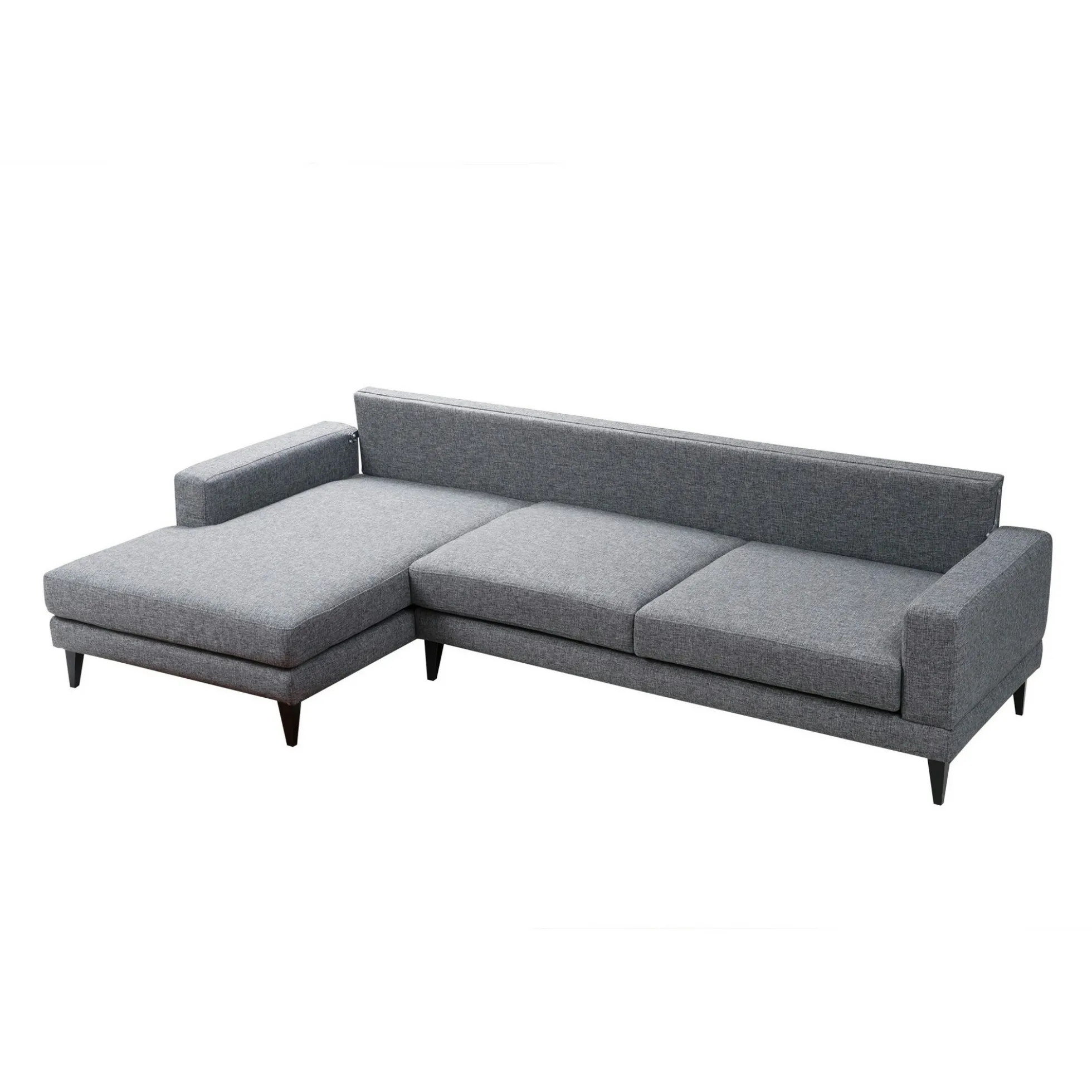 Canapé d'angle anthracite - côté gauche, style contemporain VENCE