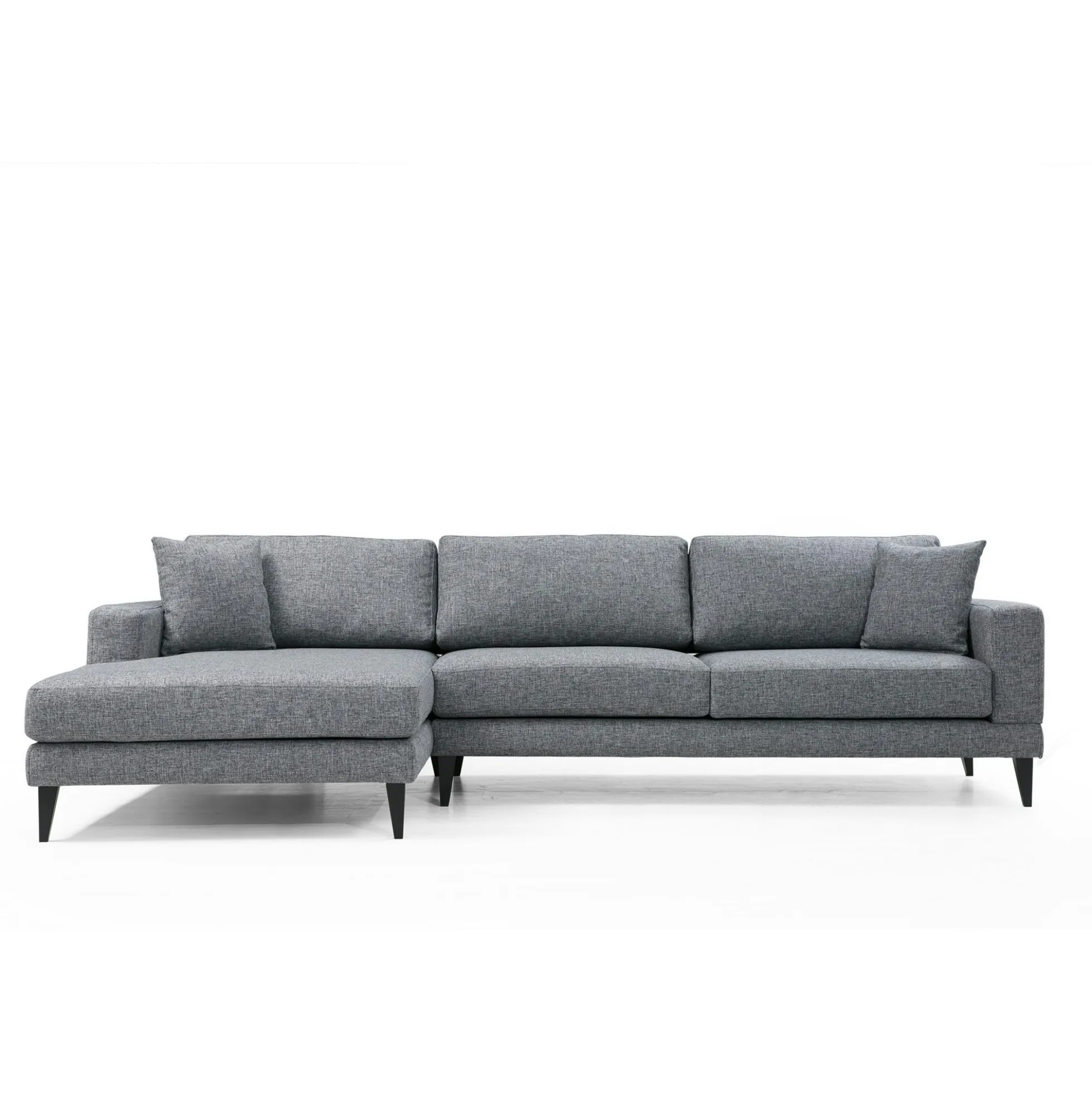 Canapé d'angle anthracite - côté gauche, style contemporain VENCE