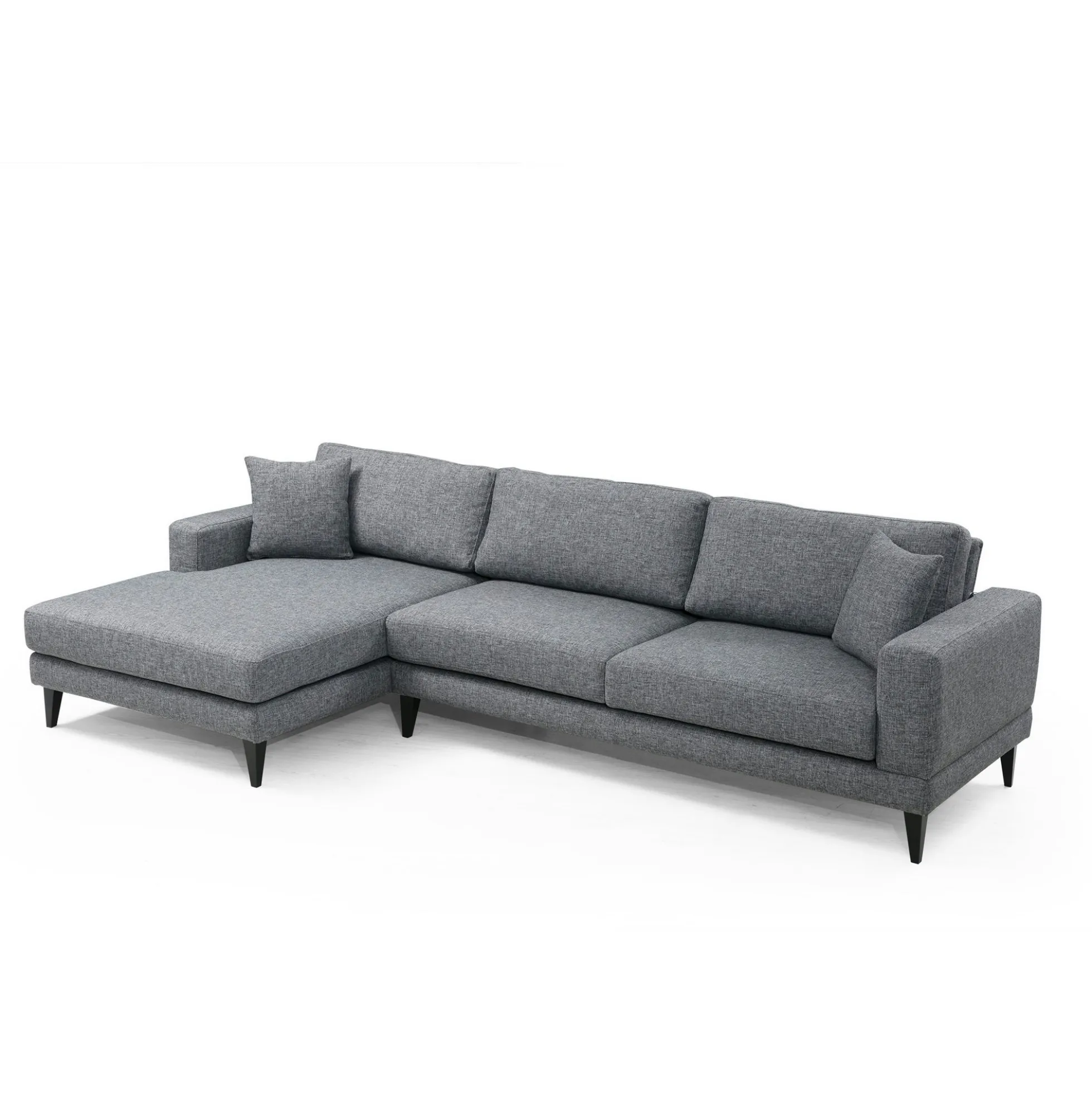 Canapé d'angle anthracite - côté gauche, style contemporain VENCE