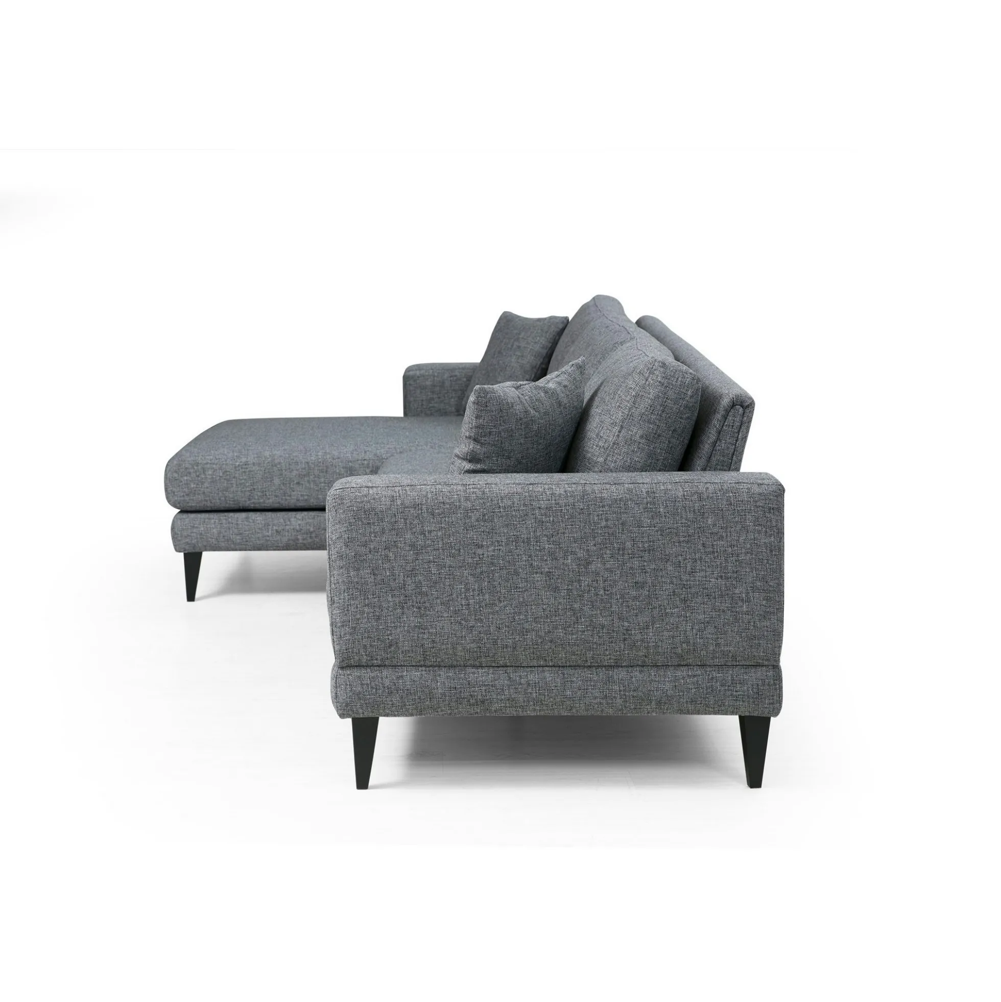 Canapé d'angle anthracite - côté gauche, style contemporain VENCE