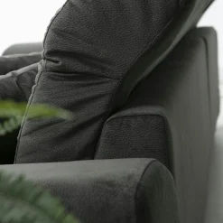 Canapé d'angle anthracite - dossier inclinable, côté droit MILO