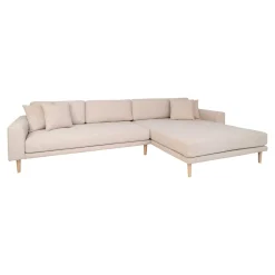 Canapé d'angle beige sable - côté droit, 290 cm ROTTERDAM