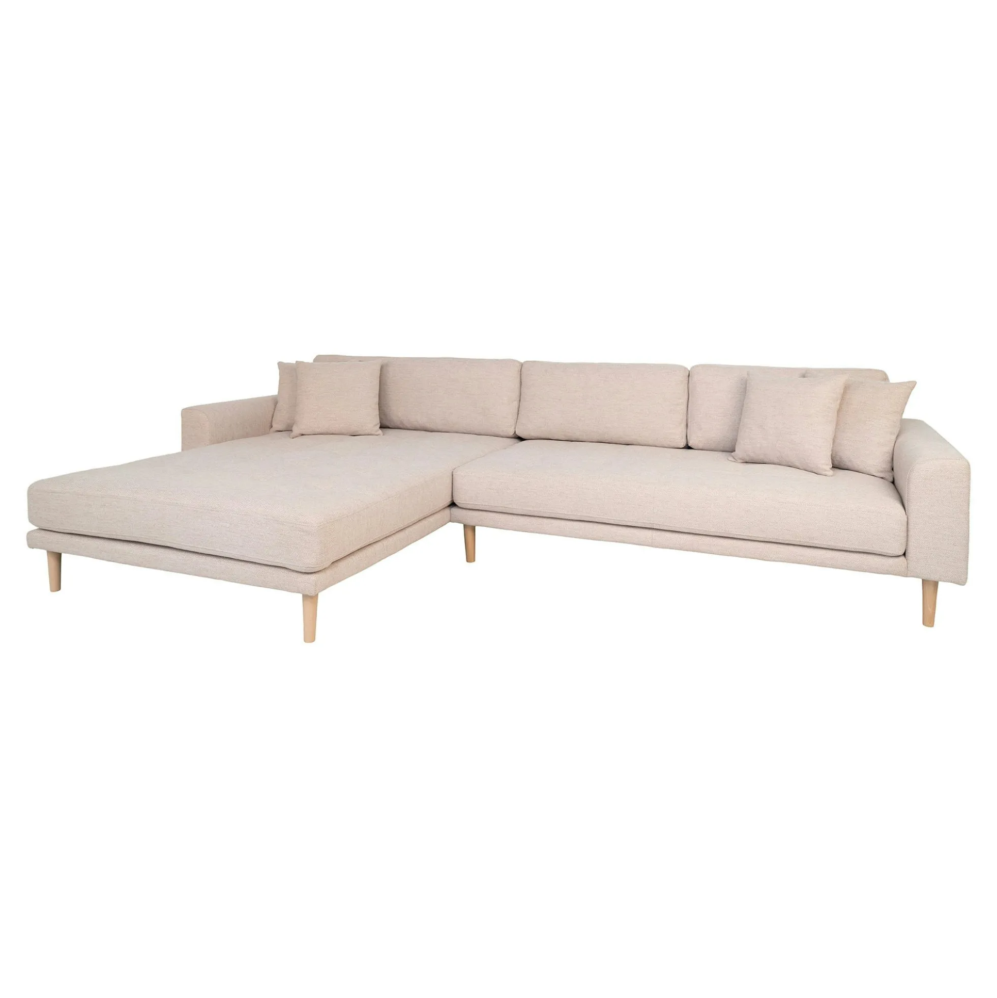 Canapé d'angle beige sable - côté gauche, 290 cm ROTTERDAM