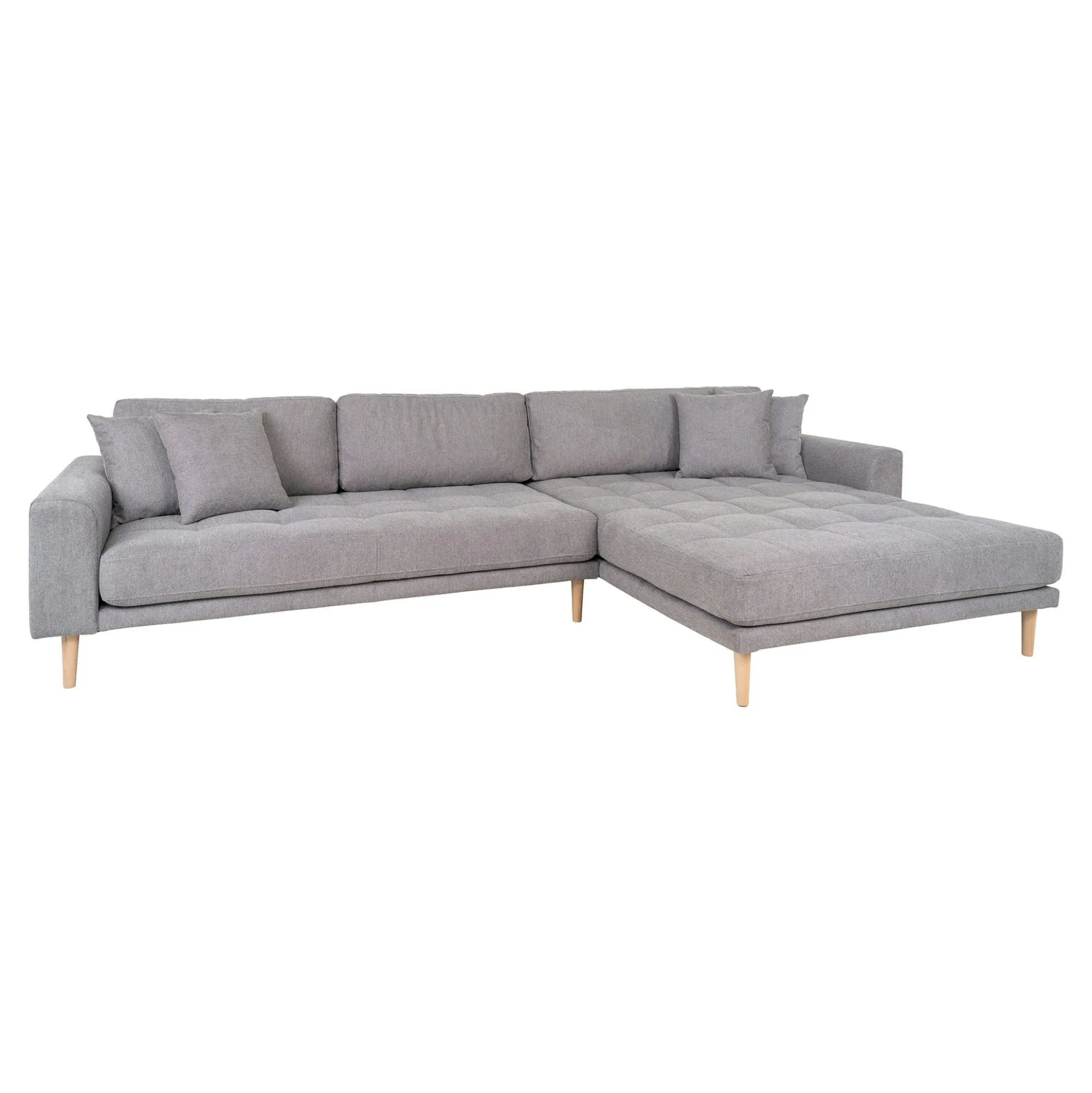 Canapé d'angle gris clair - côté droit, 290 cm ROTTERDAM