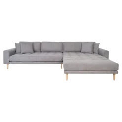 Canapé d'angle gris clair - côté droit, 290 cm ROTTERDAM
