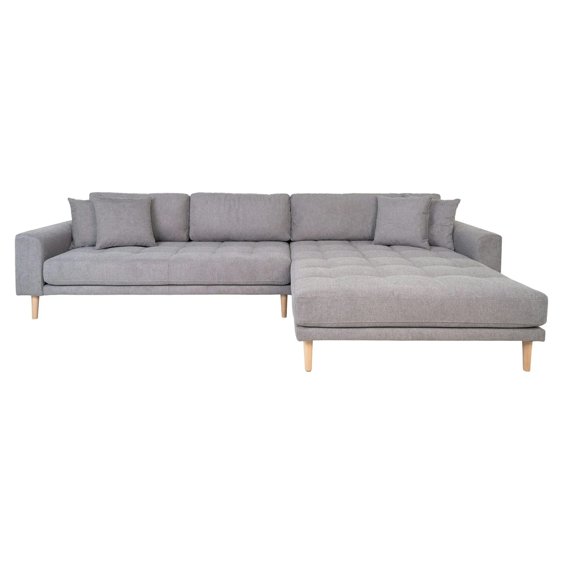 Canapé d'angle gris clair - côté droit, 290 cm ROTTERDAM
