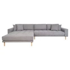 Canapé d'angle gris clair - côté gauche, 290 cm ROTTERDAM