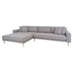 Canapé d'angle gris clair - côté gauche, 290 cm ROTTERDAM