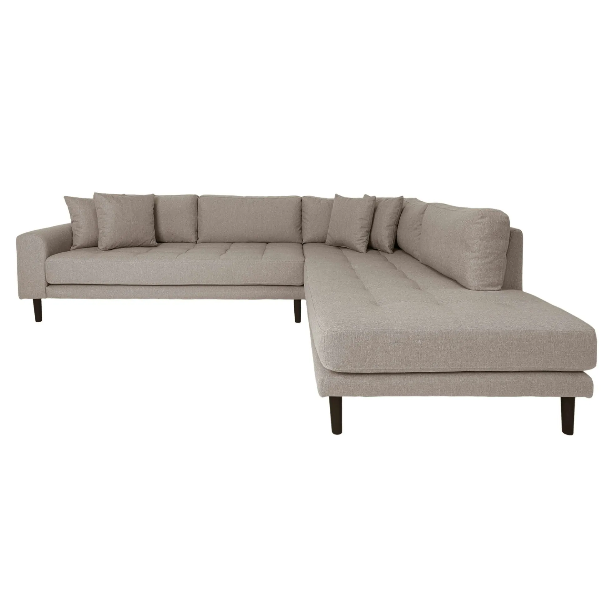 Canapé d'angle gris minéral - côté droit, 257 cm ROTTERDAM