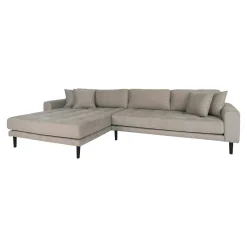 Canapé d'angle gris minéral - côté gauche, 290 cm ROTTERDAM