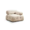 Canapé d'angle modulable beige - tissu bouclette RONDA