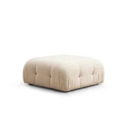 Canapé d'angle modulable beige - tissu bouclette RONDA