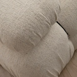 Canapé d'angle modulable beige - tissu bouclette RONDA