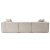 Canapé d'angle modulable taupe - tissu lin OSTUNI