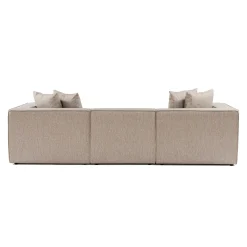 Canapé en lin 3 places - beige sable COLLIOURE