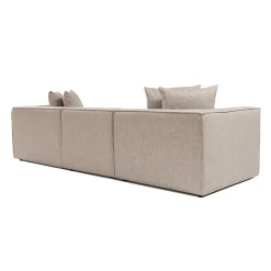 Canapé en lin 3 places - beige sable COLLIOURE