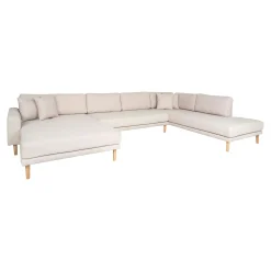 Canapé panoramique beige sable - côté gauche, 370 cm ROTTERDAM