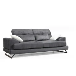 Canapé 3 places anthracite avec dossier inclinable MILO