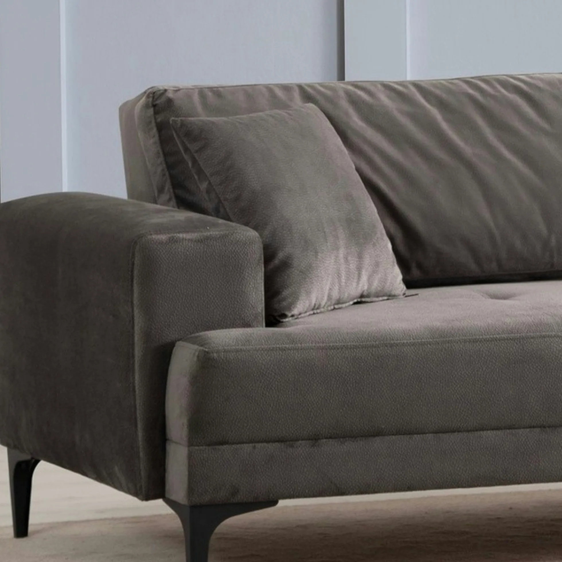 Canapé 3 places anthracite avec couchage d’appoint JACA