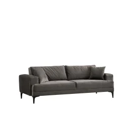 Canapé 3 places anthracite avec couchage d’appoint JACA