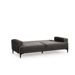 Canapé 3 places anthracite avec couchage d’appoint JACA