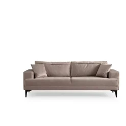 Canapé 3 places beige avec couchage d’appoint JACA