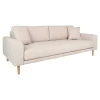 Canapé 3 places beige sable - 210 cm ROTTERDAM