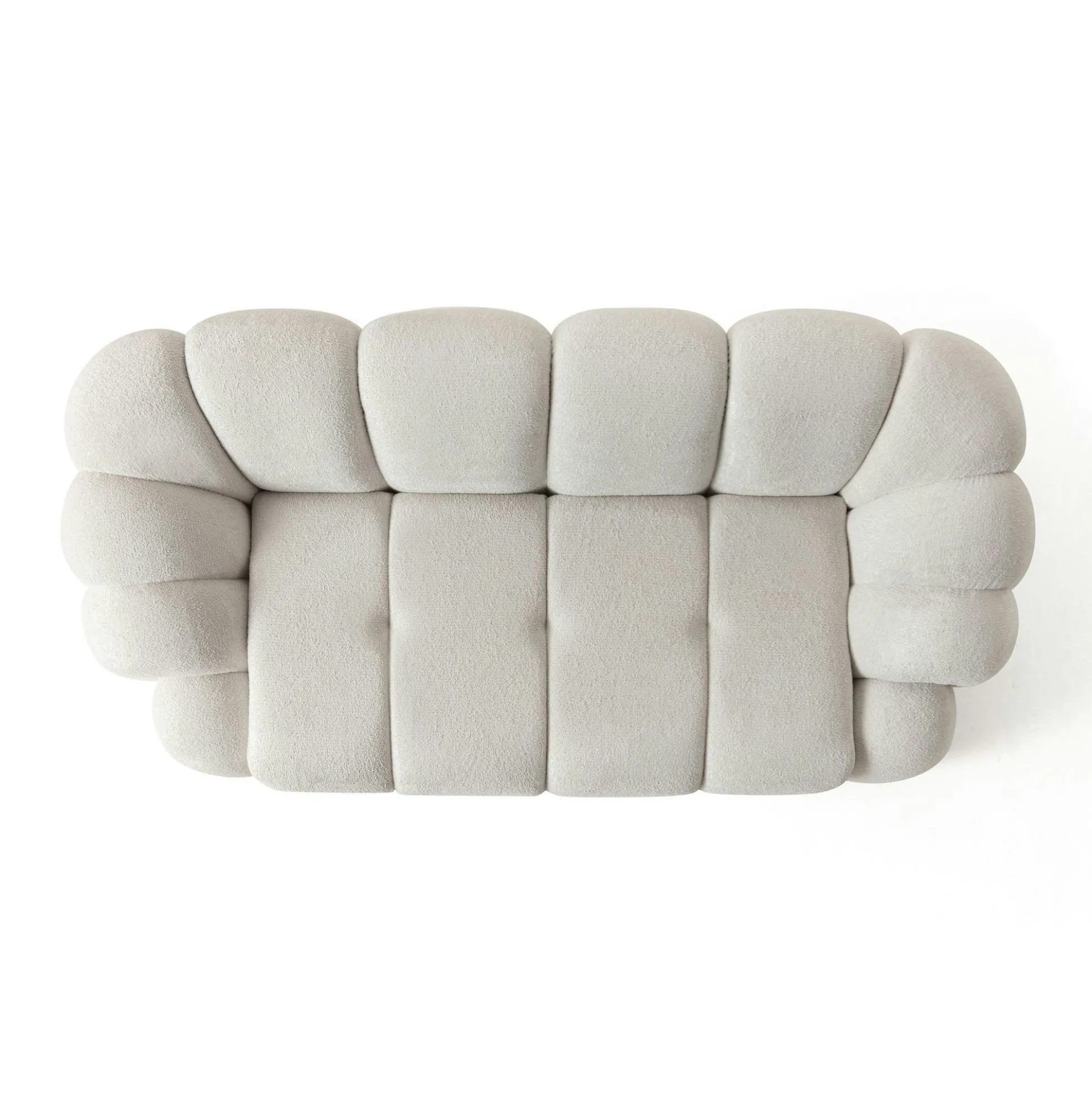 Canapé 2 places blanc écru design arrondi ONDA