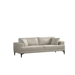 Canapé 3 places écru avec couchage d’appoint JACA