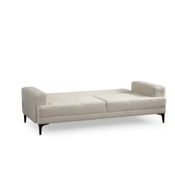 Canapé 3 places écru avec couchage d’appoint JACA