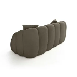 Canapé 2 places taupe design arrondi ONDA