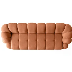 Canapé 4 places terracotta design arrondi ONDA