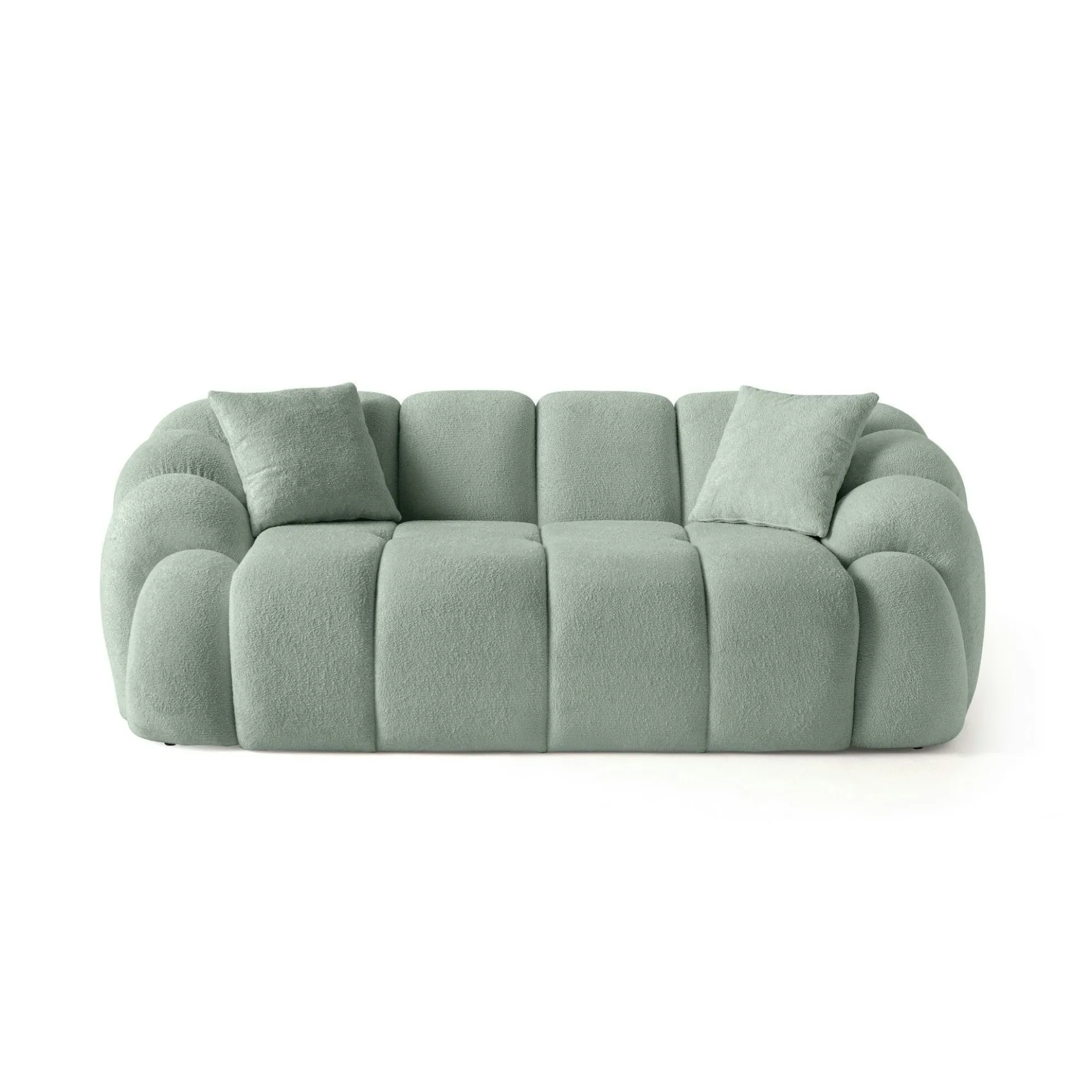 Canapé 2 places vert sauge design arrondi ONDA