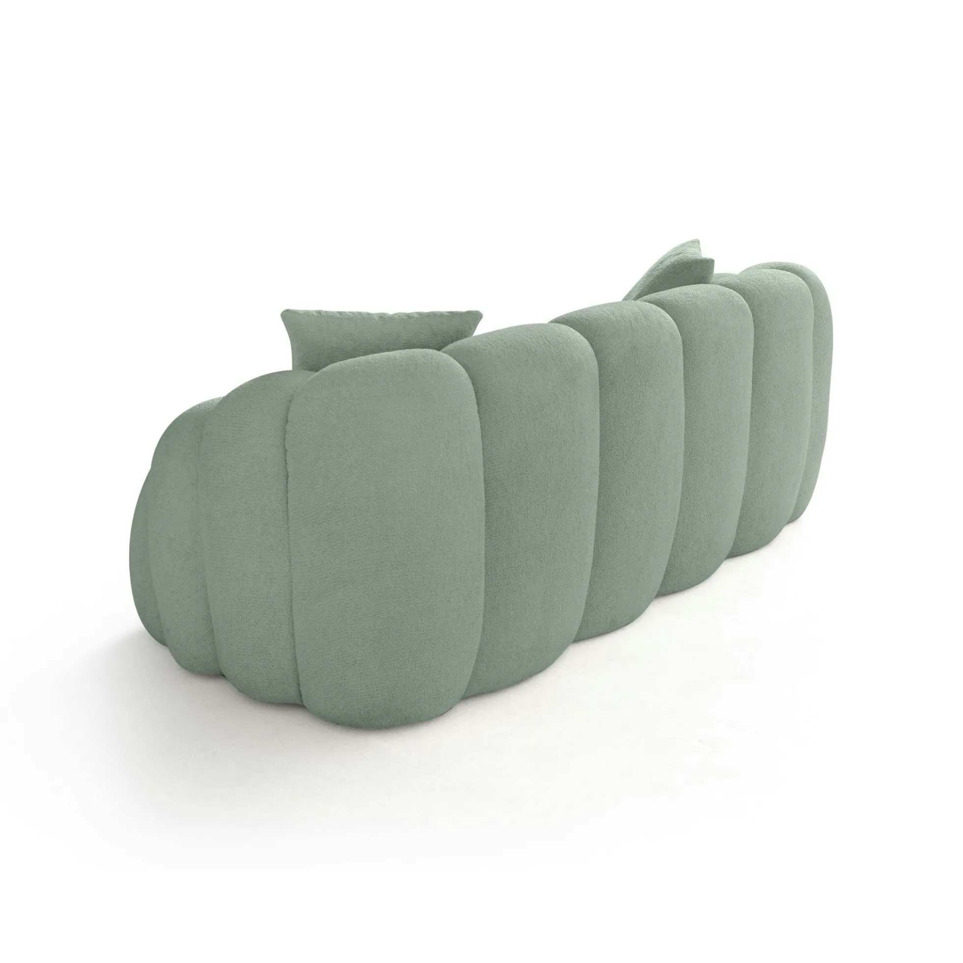 Canapé 2 places vert sauge design arrondi ONDA