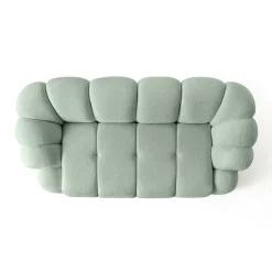 Canapé 2 places vert sauge design arrondi ONDA